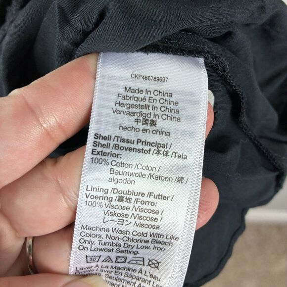 Madewell Sleeveless Eyelet V-Neck Maxi Dress Black NS772 size 6 NWT - Picture 9 of 10